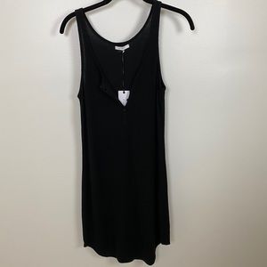 Z supply Henley tank dress. Black. Sweater knit.
